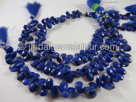 Lapis Faceted Pear Shape Beads